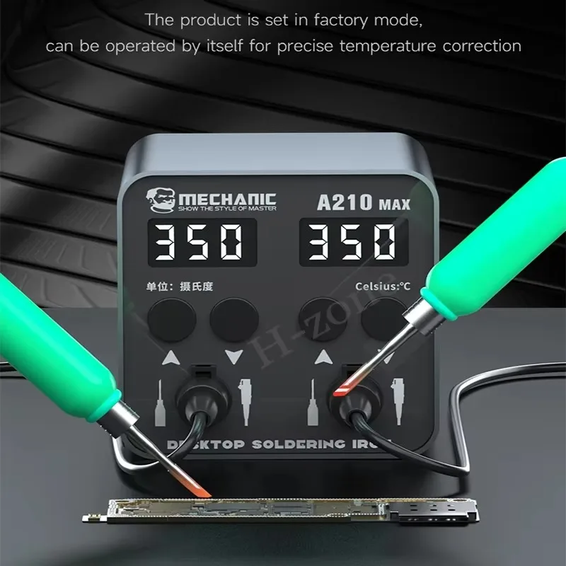 Умная настольная паяльная станция A210 MAX 100 Вт с двойной ручкой, светодиодный большой дисплей, подходит для паяльного жала C210
Умная настольная паяльная станция A210 MAX 100 Вт с двойной ручкой, светодиодный большой дисплей, подходит для паяльного жала C210