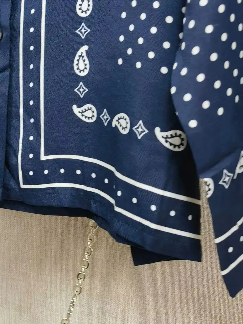 Spring/Summer Women Polka Dot Long Sleeve Paisley Print Set Single Breasted Shirt + Loose High Waist Ethnic Wide Leg Pants
Spring/Summer Women Polka Dot Long Sleeve Paisley Print Set Single Breasted Shirt + Loose High Waist Ethnic Wide Leg Pants