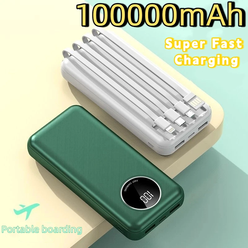 Power Bank 100000 мАч Dual USB Powerbank с быстрой зарядкой и кабелем для iPhone 16 Samsung Xiaomi Huawei Power Bank Портативное зарядное устройство
Power Bank 100000 мАч Dual USB Powerbank с быстрой зарядкой и кабелем для iPhone 16 Samsung Xiaomi Huawei Power Bank Портативное зарядное устройство