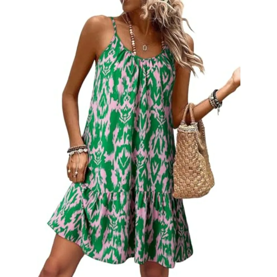 Dokotoo Summer Dresses for Women 2026 Spaghetti Strap Sexy Deep V Neck Smocked Ruffle Flowy Boho Dresses
Dokotoo Summer Dresses for Women 2026 Spaghetti Strap Sexy Deep V Neck Smocked Ruffle Flowy Boho Dresses