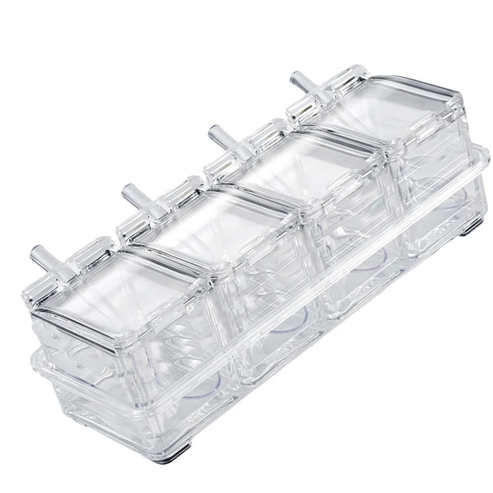 Seasoning Jar Set 4 BoxesSpoons FoodGrade Reusable Kitchen SaltPepperSugar Containers SmallTools White Color
Seasoning Jar Set 4 BoxesSpoons FoodGrade Reusable Kitchen SaltPepperSugar Containers SmallTools White Color