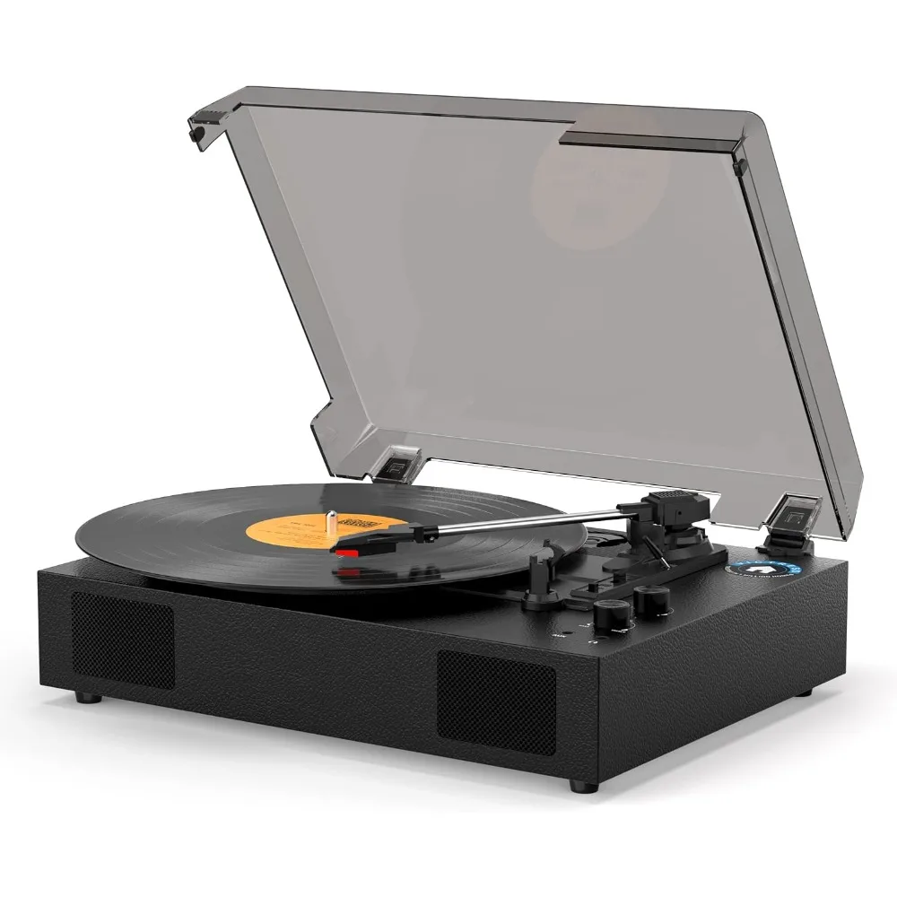 Vintage BT LP Player w/ Built-in Speakers, 3-Speed, AUX/RCA, Bass/Treble, Auto Off
Vintage BT LP Player w/ Built-in Speakers, 3-Speed, AUX/RCA, Bass/Treble, Auto Off