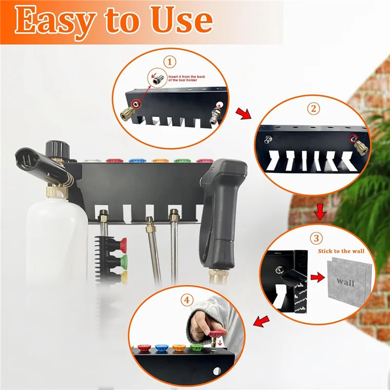AEE2-Pressure Washer Holder, Pressure Washer Accessories Storage For Foam Lance, Pressure Washer Nozzle Tips And Extension
AEE2-Pressure Washer Holder, Pressure Washer Accessories Storage For Foam Lance, Pressure Washer Nozzle Tips And Extension