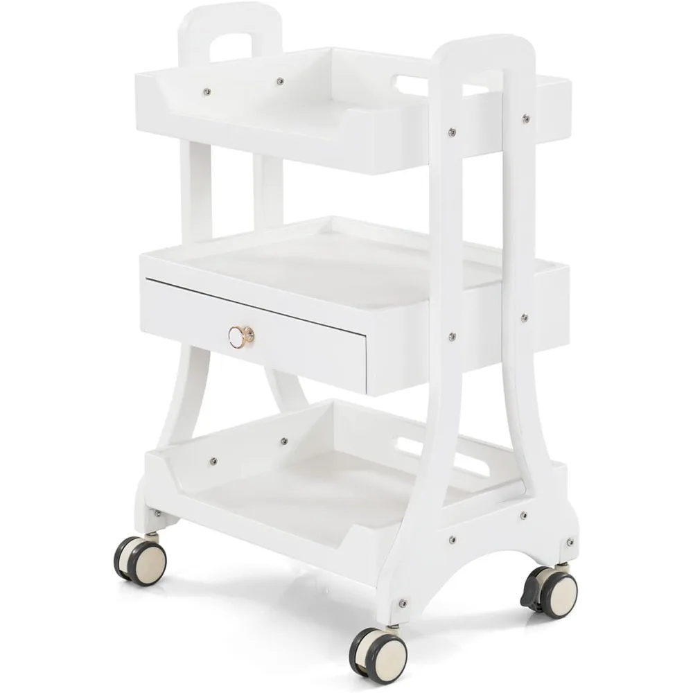 Lockable wheel salon storage rack cart, practical 3-layer tray storage cart, salon hairdressing and home goods cart
Lockable wheel salon storage rack cart, practical 3-layer tray storage cart, salon hairdressing and home goods cart