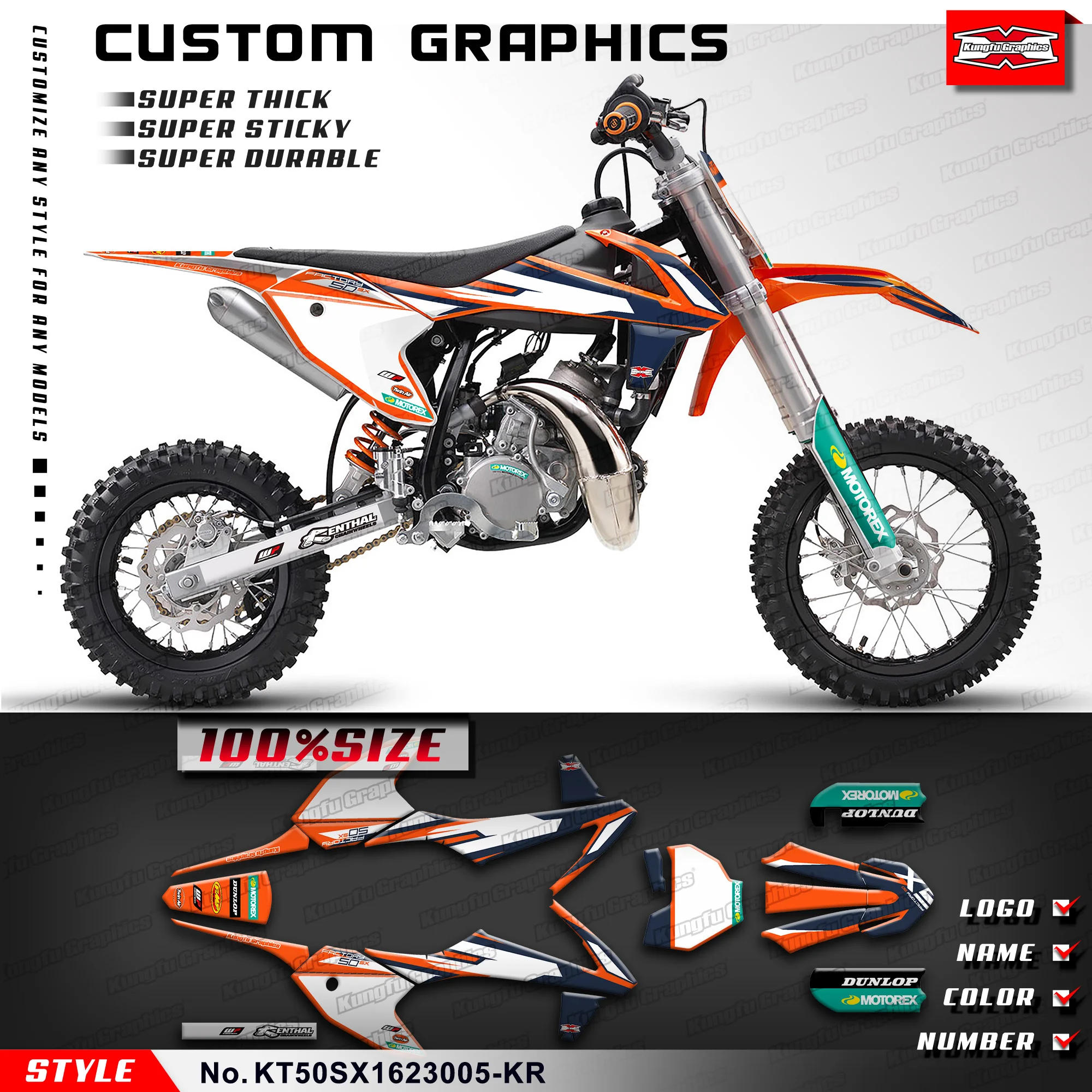 Racing Graphics Sticker Sheet for KTM SX 50 2016 2017 2018 2019 2020 2021 2022 2023, KT50SX1623005-KR
Racing Graphics Sticker Sheet for KTM SX 50 2016 2017 2018 2019 2020 2021 2022 2023, KT50SX1623005-KR