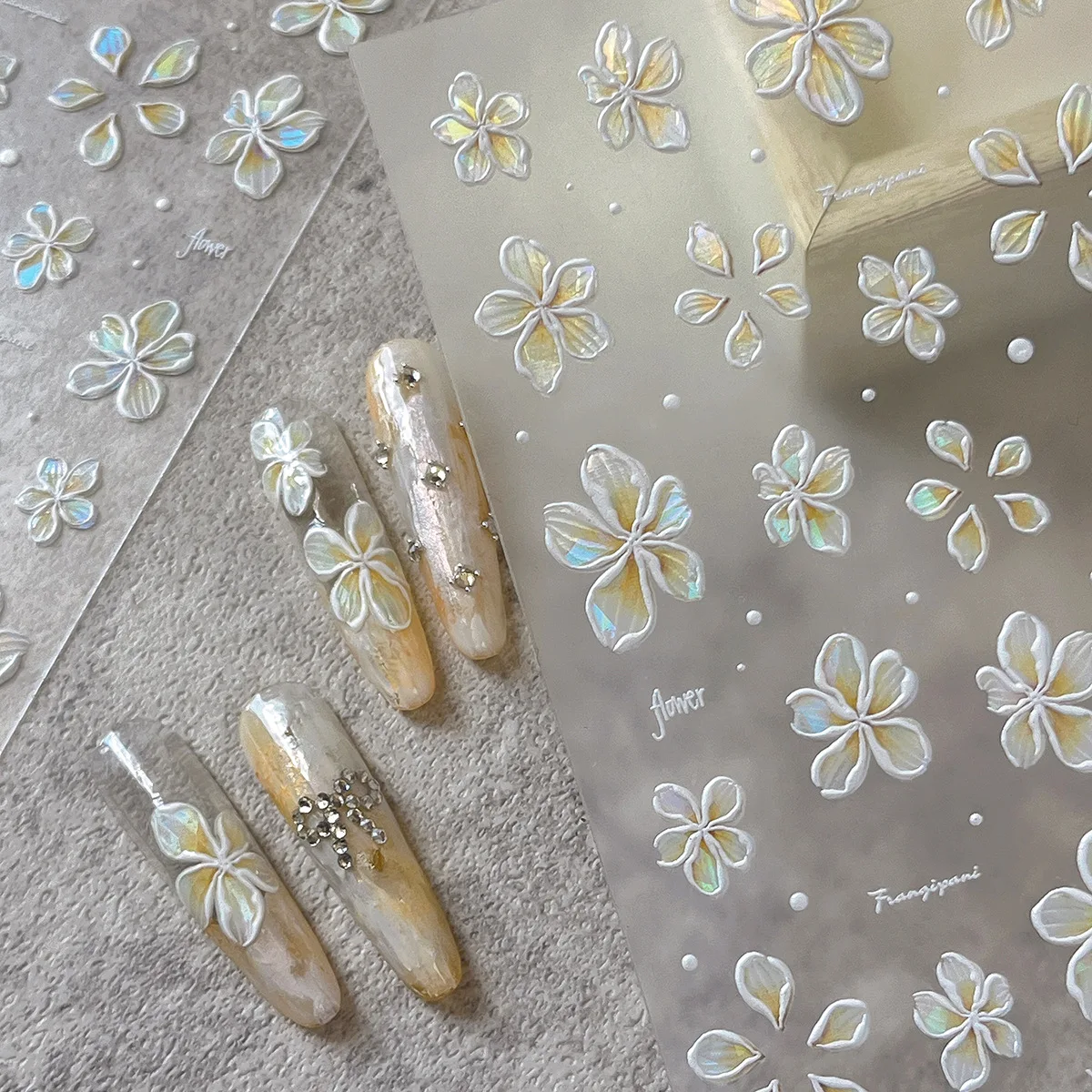 1pcs Relief Shell Light Frangipani Nail Art Sticker Flash Nail Decorative Sticker YT6430 DIY Self-adhesive Nail Art Stickers
1pcs Relief Shell Light Frangipani Nail Art Sticker Flash Nail Decorative Sticker YT6430 DIY Self-adhesive Nail Art Stickers