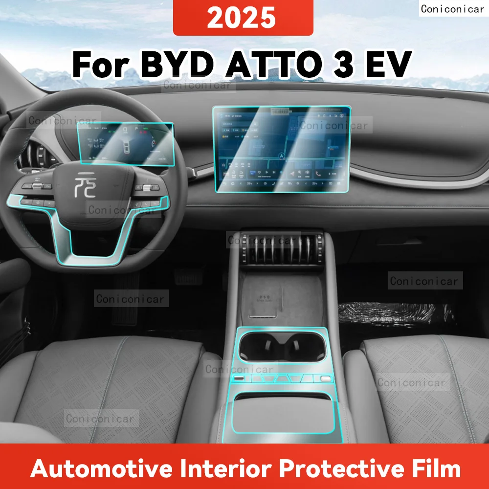 TPU For BYD ATTO 3 EV 2025 Transparent Protective Film Car Interior Central Control Navigation Panel Auto Sticker
TPU For BYD ATTO 3 EV 2025 Transparent Protective Film Car Interior Central Control Navigation Panel Auto Sticker