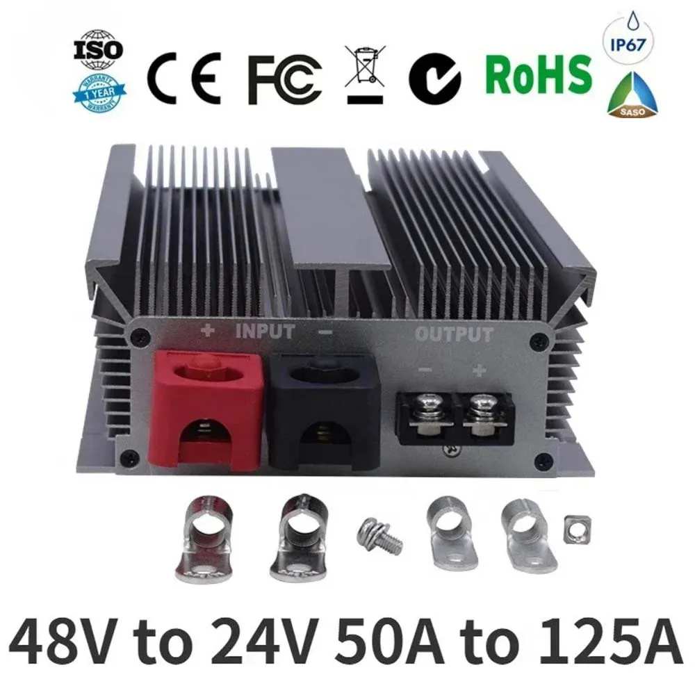 48 Volt to 24 Volt 48V to 24V 50A-125A Switching Power Converter Step Down DC-DC Transformer Buck RegulatorTruck Voltage
48 Volt to 24 Volt 48V to 24V 50A-125A Switching Power Converter Step Down DC-DC Transformer Buck RegulatorTruck Voltage