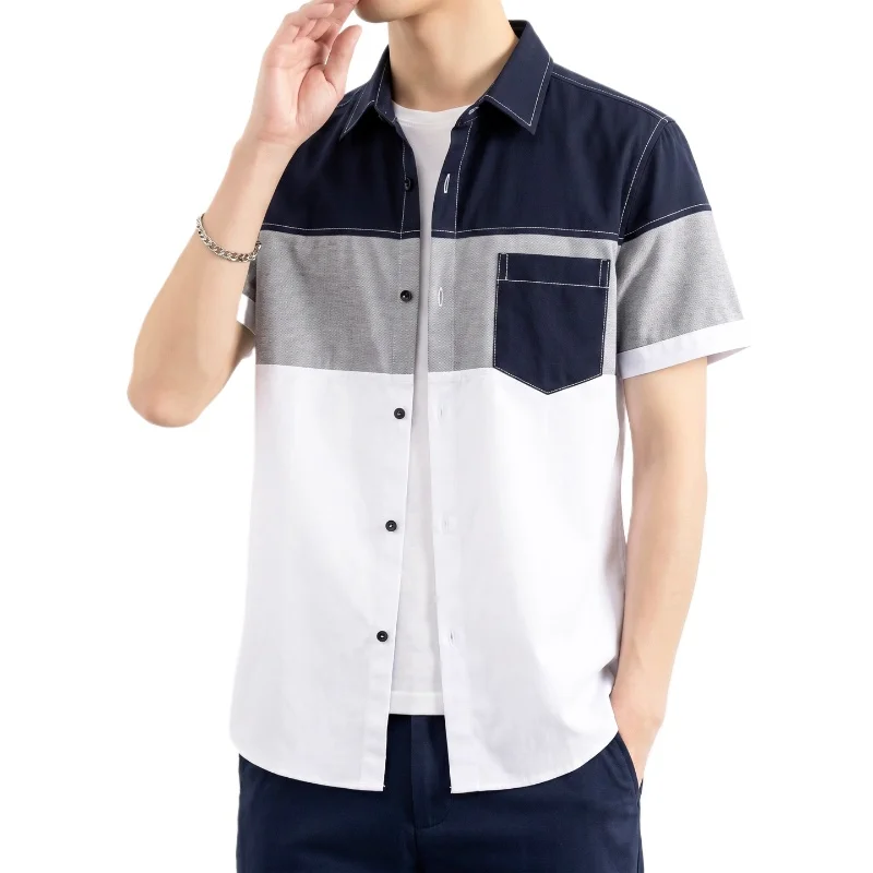 Men's Premium Shirt Summer Personality Color Block Breathable Cotton Blend Short Sleeve Top Daily Commute Simple Versatile Men
Men's Premium Shirt Summer Personality Color Block Breathable Cotton Blend Short Sleeve Top Daily Commute Simple Versatile Men