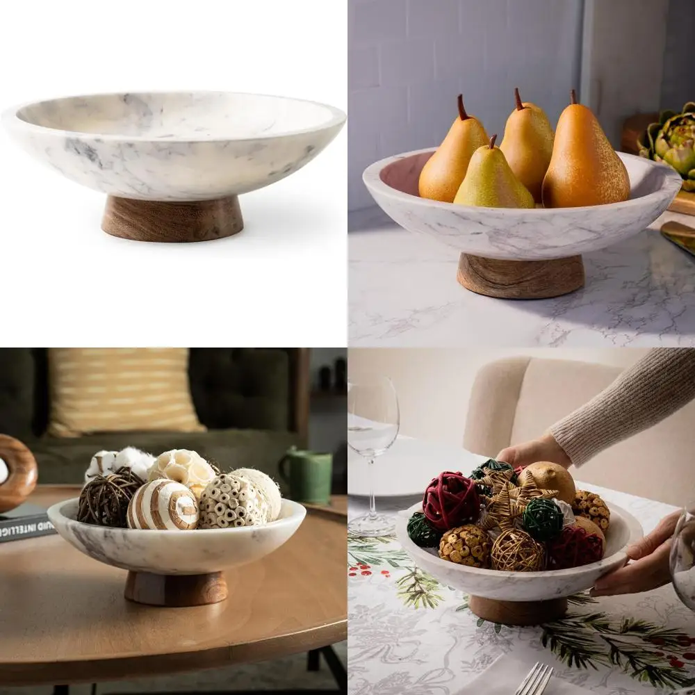 Декоративная чаша ручной работы из натурального камня с подставкой из акации - 11-дюймовый многофункциональный элемент интерьера для фруктов, цветочных композиций и многого другого
Декоративная чаша ручной работы из натурального камня с подставкой из акации - 11-дюймовый многофункциональный элемент интерьера для фруктов, цветочных композиций и многого другого