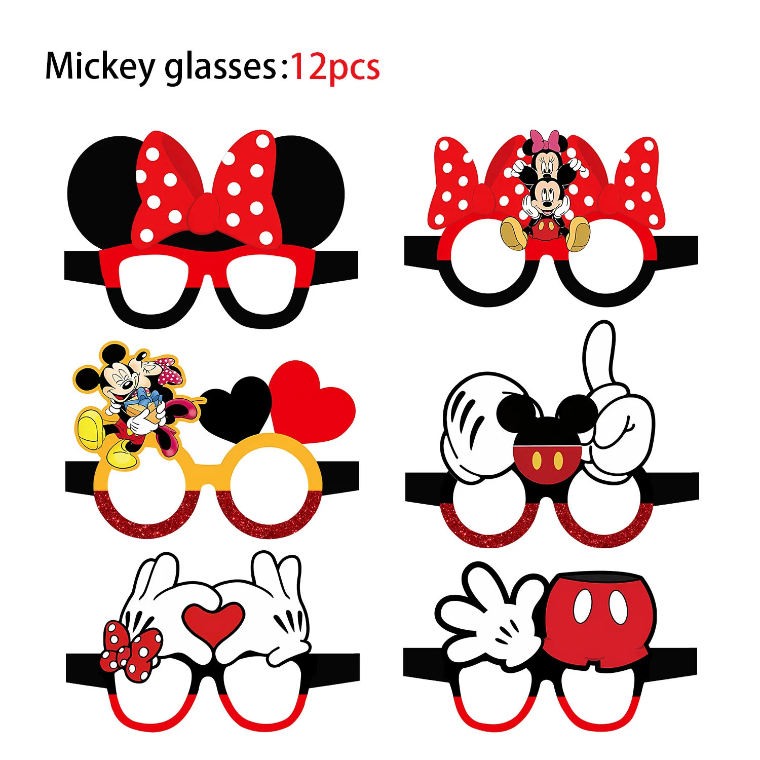 Disney 12Pcs Minnie Mouse Paper Glasses Mickey Mouse Birthday Party Costumes Mask Photo Booth Prop for Kids Party Favor Gifts
Disney 12Pcs Minnie Mouse Paper Glasses Mickey Mouse Birthday Party Costumes Mask Photo Booth Prop for Kids Party Favor Gifts