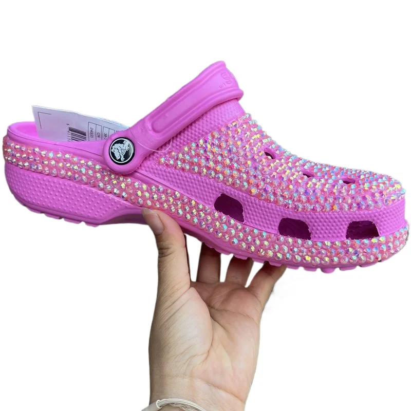 Women Shoes Diamond-encrusted Home Fashion Women's Summer Slippers Fahion New Pearl Shoes Handmade Hole Shoes
Women Shoes Diamond-encrusted Home Fashion Women's Summer Slippers Fahion New Pearl Shoes Handmade Hole Shoes