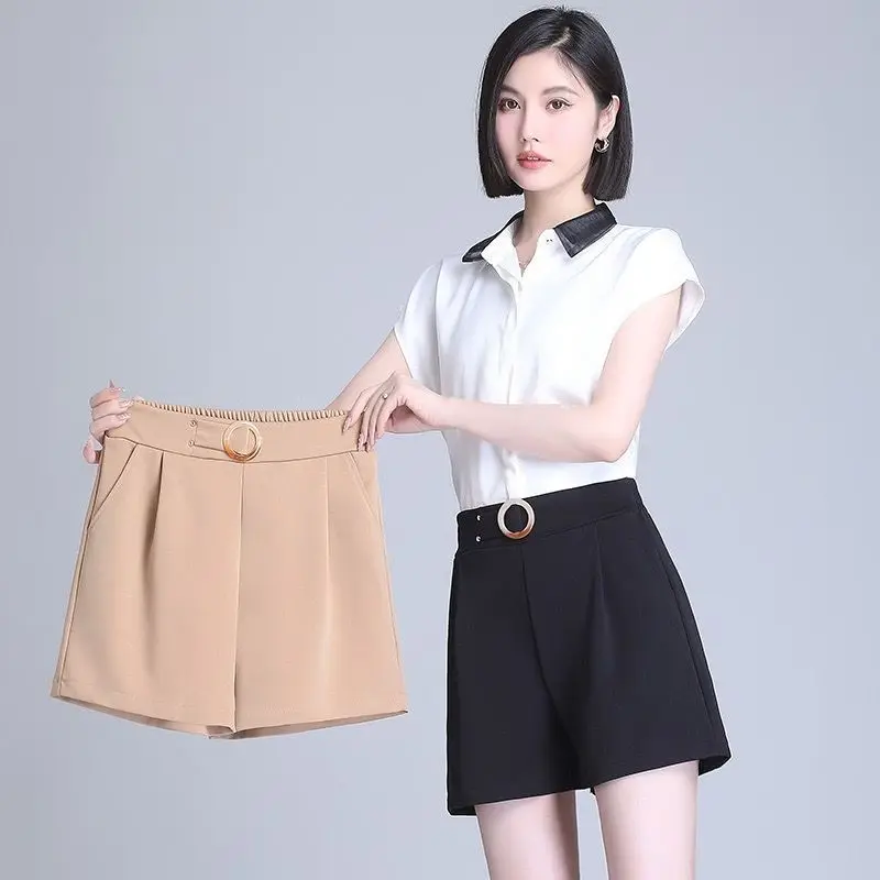 Women Summer Korean Loose Fashion Solid Color Ice Shreds High Waist Wide Leg Shorts Women Clothes Casual All-match Sexy Shorts
Women Summer Korean Loose Fashion Solid Color Ice Shreds High Waist Wide Leg Shorts Women Clothes Casual All-match Sexy Shorts