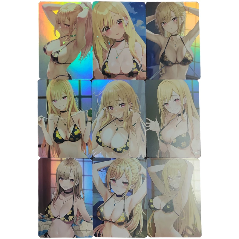 Diy Self Made 9Pcs/set Goddess Story Kitagawa Marin Bra Kawaii Collection Card Color Flash Craft Anime Cards Gift Toys
Diy Self Made 9Pcs/set Goddess Story Kitagawa Marin Bra Kawaii Collection Card Color Flash Craft Anime Cards Gift Toys