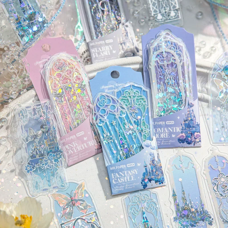 10 pcs Dream castle reading bookmarks Simple pocket art creative material Instagram Reading paper bookmarks can be DIY
10 pcs Dream castle reading bookmarks Simple pocket art creative material Instagram Reading paper bookmarks can be DIY