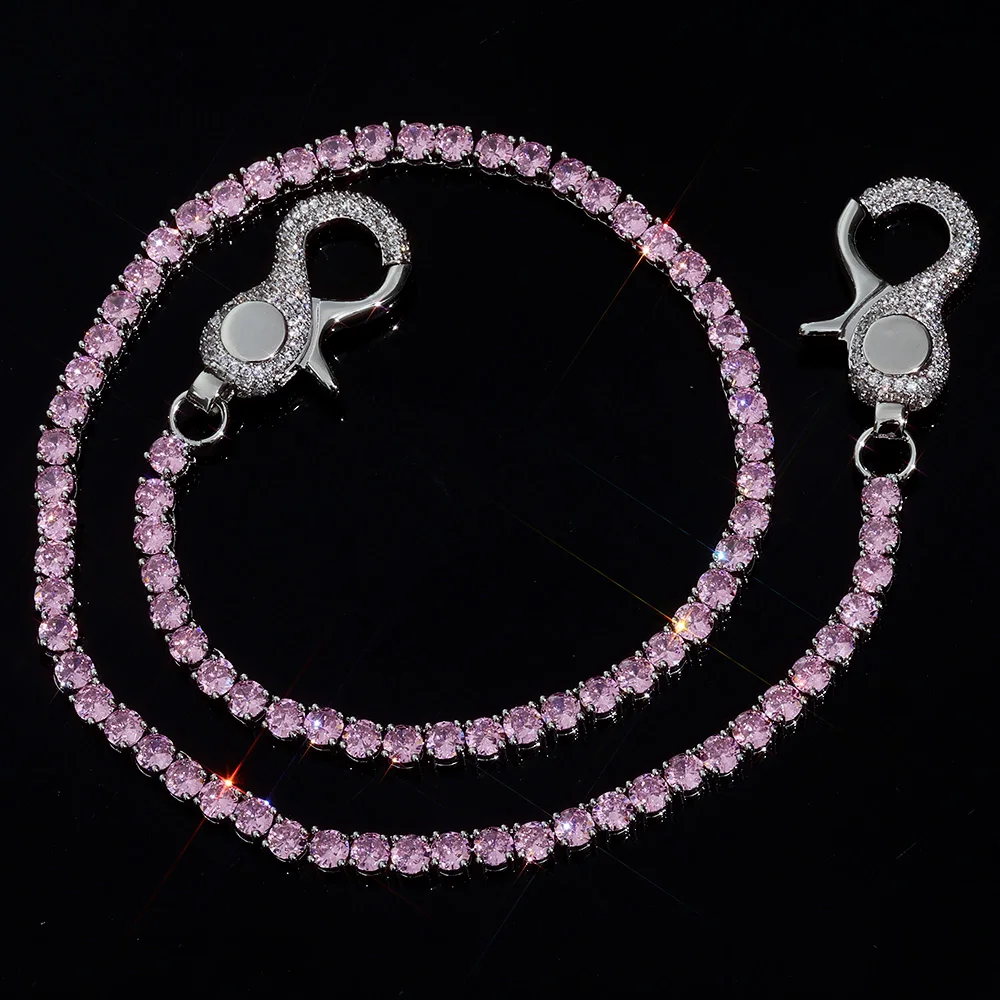 ESKEEM 5mm Personalization Colorful Tennis Chain Pants Chain Inlaid Zircon Clasp Wallet Chain Custom Logo Jewelry for Men Women
ESKEEM 5mm Personalization Colorful Tennis Chain Pants Chain Inlaid Zircon Clasp Wallet Chain Custom Logo Jewelry for Men Women