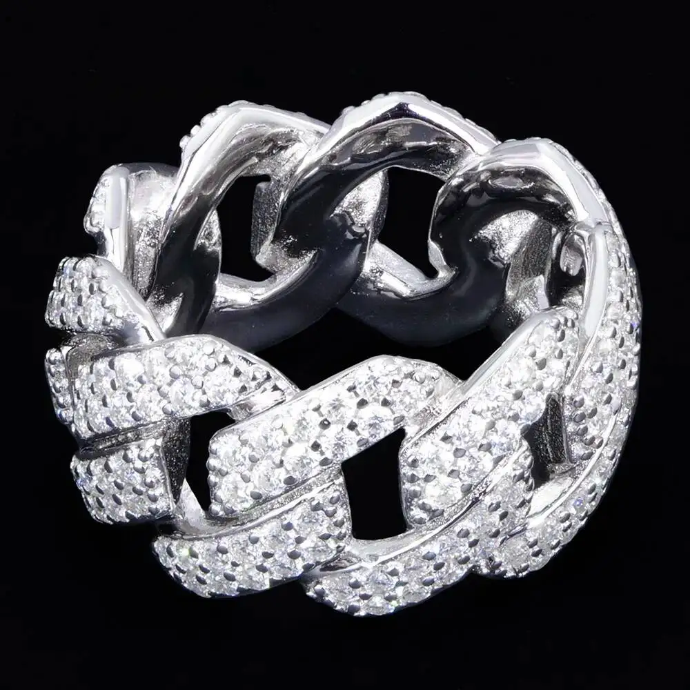 In Stock Wholesale Bulk Bling Jewelry Mossanite Diamond Cluster Men 2 Row Cuban 925 Silver Crushed Ice Moissanite Hip Hop Ring
In Stock Wholesale Bulk Bling Jewelry Mossanite Diamond Cluster Men 2 Row Cuban 925 Silver Crushed Ice Moissanite Hip Hop Ring