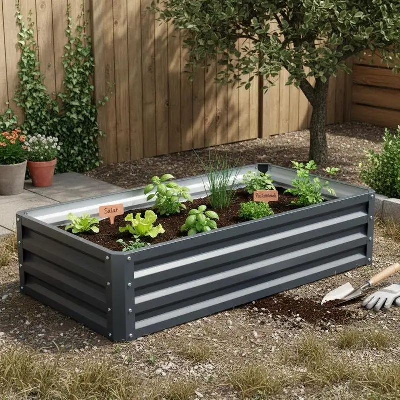 Outsunny Raised Bed Planter, weatherproof, open bottom, galvanized steel, 120 cm x 60 cm x 30.5 cm, Grey
Outsunny Raised Bed Planter, weatherproof, open bottom, galvanized steel, 120 cm x 60 cm x 30.5 cm, Grey
