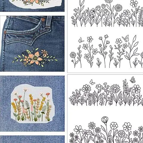Water Soluble Stabilizer Embroidery Patterns, Stick And Stitch Embroider Paper Wash Away, Flower Floral Butterfly Designs
Water Soluble Stabilizer Embroidery Patterns, Stick And Stitch Embroider Paper Wash Away, Flower Floral Butterfly Designs