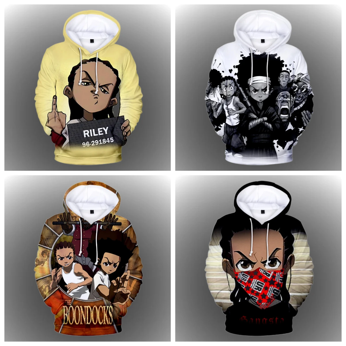 Толстовки с капюшоном The Boondocks, 3D модная толстовка с длинными рукавами, мужская толстовка с капюшоном для взрослых, повседневная уличная одежда в стиле Харадзюку, одежда больших размеров унисекс
Толстовки с капюшоном The Boondocks, 3D модная толстовка с длинными рукавами, мужская толстовка с капюшоном для взрослых, повседневная уличная одежда в стиле Харадзюку, одежда больших размеров унисекс