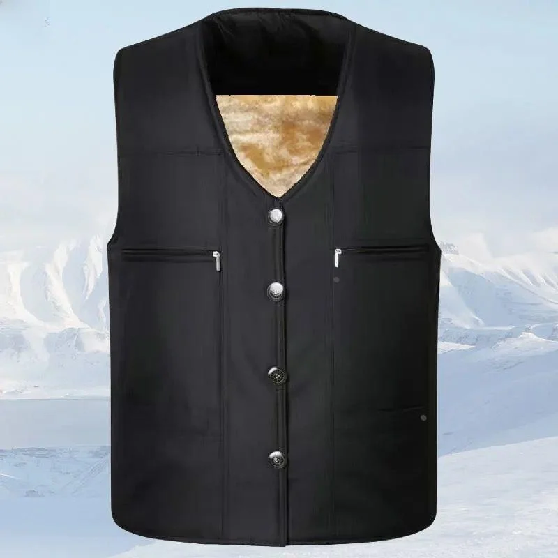 Утепленный мужской жилет из флиса для среднего возраста, очень теплый, с хлопковыми подплечниками, для повседневной носки и делового стиля
Утепленный мужской жилет из флиса для среднего возраста, очень теплый, с хлопковыми подплечниками, для повседневной носки и делового стиля