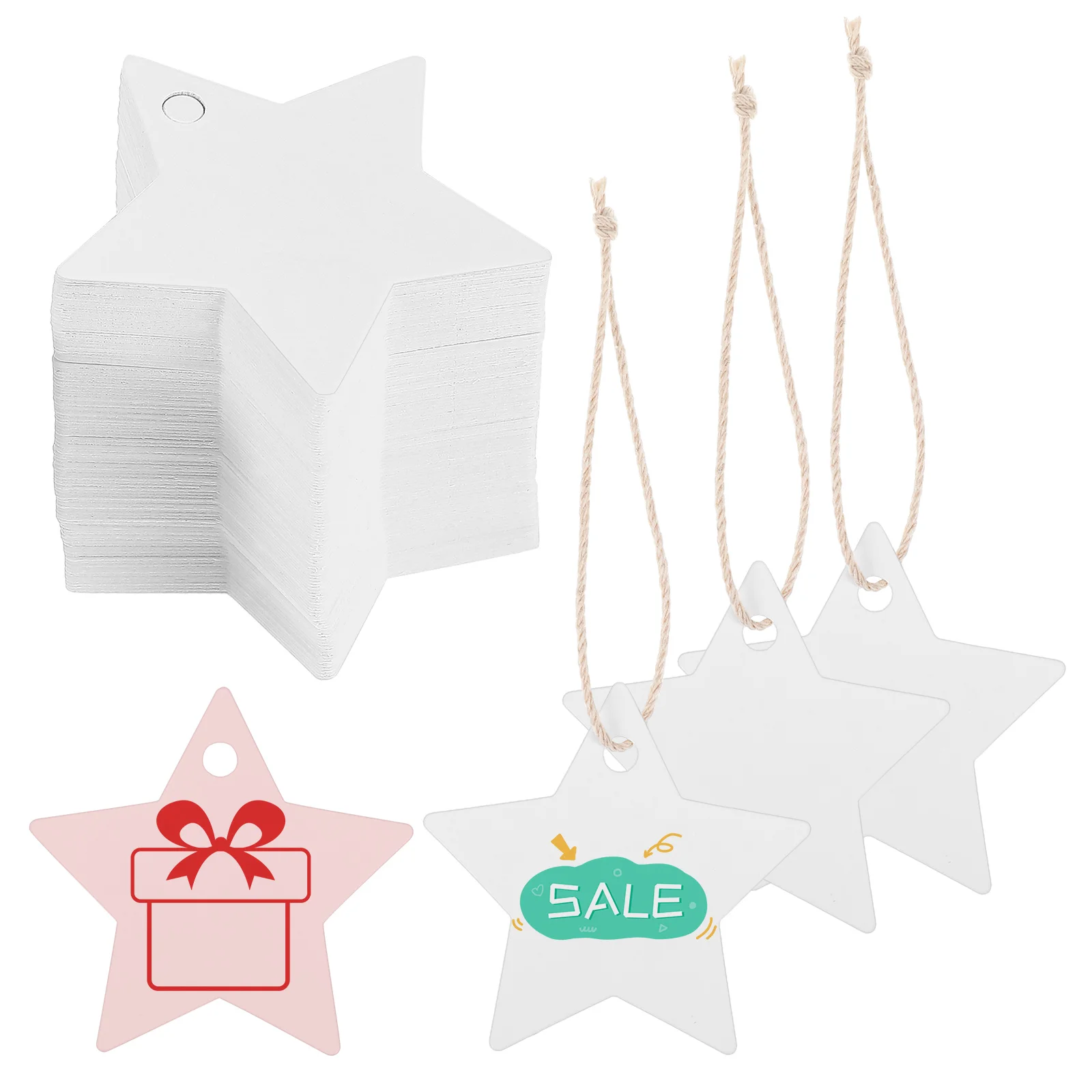 200 Pcs Five-pointed Star Tag Tags Vintage Blank Ornaments for Crafting Pattern Cardstock 6cm
200 Pcs Five-pointed Star Tag Tags Vintage Blank Ornaments for Crafting Pattern Cardstock 6cm