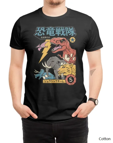 Vintage Prehistoric Creatures Cotton Crew Neck T Shirt with An Intricate Print of Dinosaurs Mammoths and Other Ancient Beasts
Vintage Prehistoric Creatures Cotton Crew Neck T Shirt with An Intricate Print of Dinosaurs Mammoths and Other Ancient Beasts