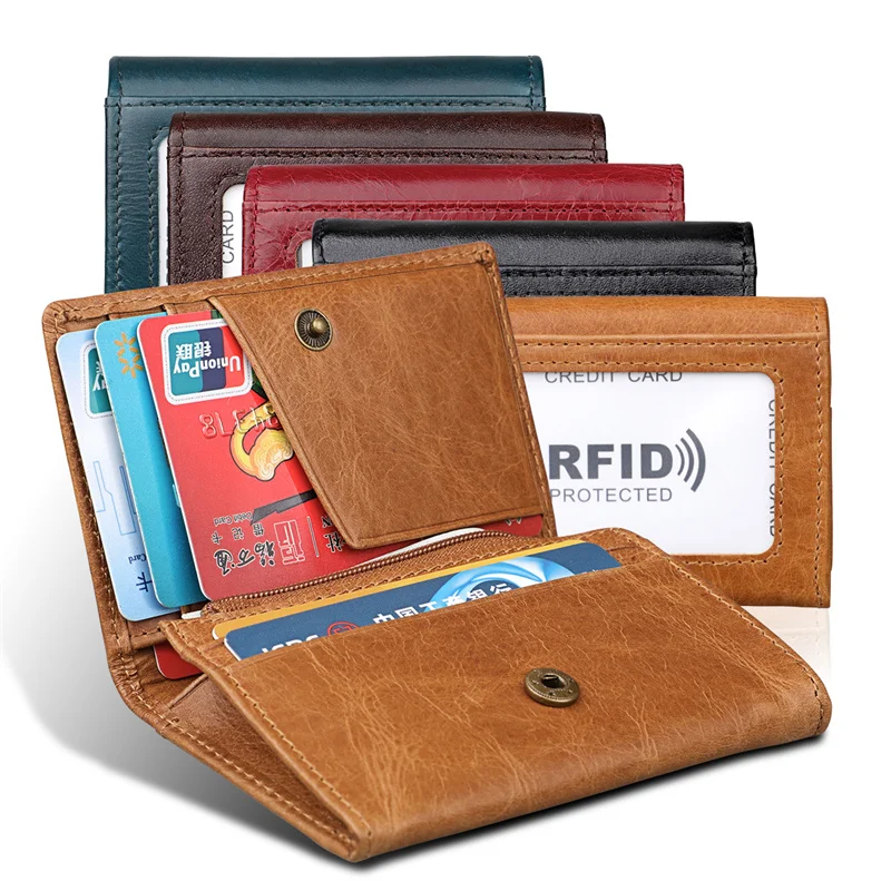 Anti-magnetic Retro Unisex Card Holder Multi-card Genuine Leather Wallet with Snap Multifunctional 2 Fold Coin Purse with Zipper
Anti-magnetic Retro Unisex Card Holder Multi-card Genuine Leather Wallet with Snap Multifunctional 2 Fold Coin Purse with Zipper