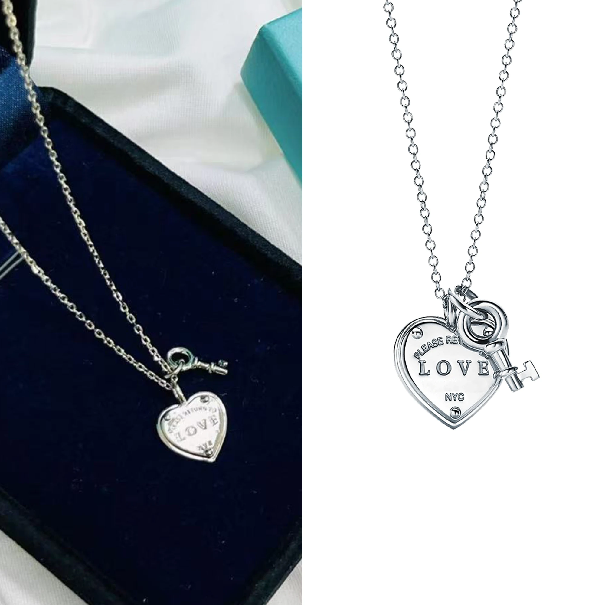 Smooth and Sweet Love Pendant Necklace Solid Silver S925 Temperament Personalized Key Pendant Necklace Retum to Series
Smooth and Sweet Love Pendant Necklace Solid Silver S925 Temperament Personalized Key Pendant Necklace Retum to Series