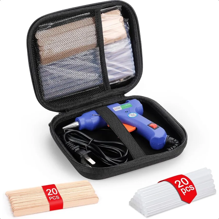 Glue Gun and Sticks Set Hot Melt Glue Gun Mini for Crafts with 20 Pcs Glue Sticks and 20 Wood Craft Sticks Hot Mini Glue Guns w
Glue Gun and Sticks Set Hot Melt Glue Gun Mini for Crafts with 20 Pcs Glue Sticks and 20 Wood Craft Sticks Hot Mini Glue Guns w
