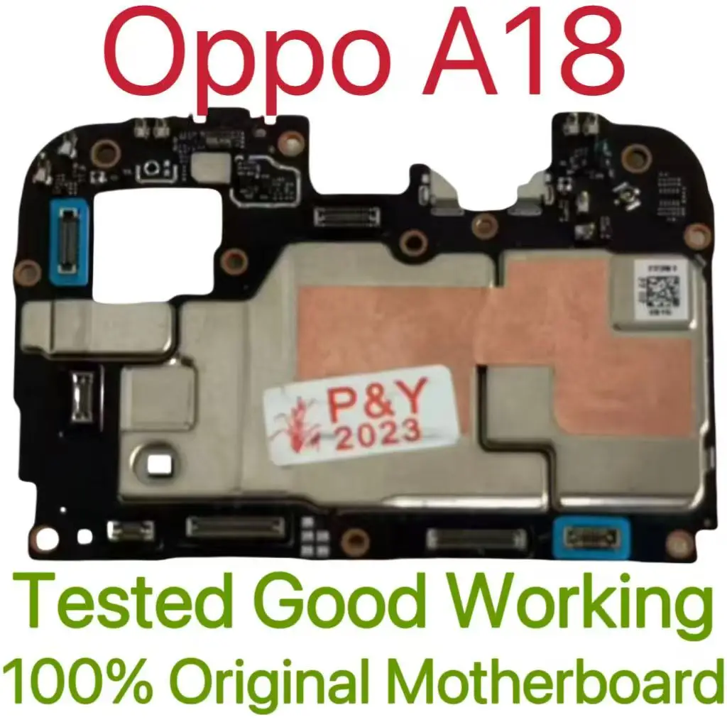 Global Version Original Unlocked Motherboard for Oppo A18 Tested Circuit Plate Main Logic Board for Oppo A18
Global Version Original Unlocked Motherboard for Oppo A18 Tested Circuit Plate Main Logic Board for Oppo A18