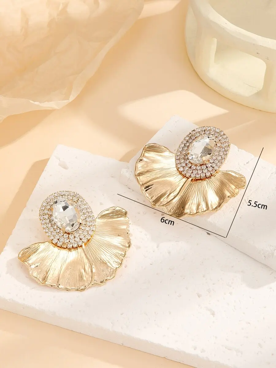 Rhinestone Ginkgo Leaf Stud Earrings For Women
Rhinestone Ginkgo Leaf Stud Earrings For Women