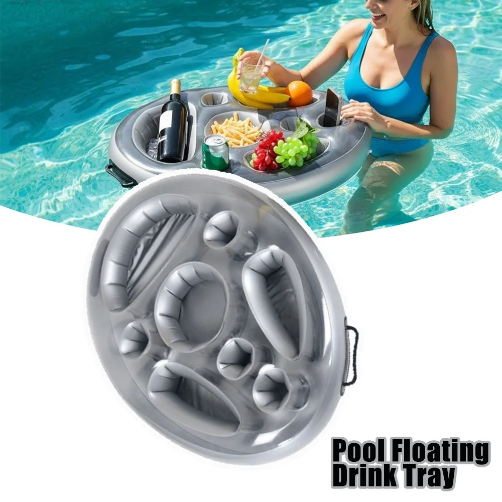 Inflatable PVC Floating Drink Holder Pool Cup Holder Waterproof Beverage Cooler Float Tray with Multiple Holes Pool BarAccessory
Inflatable PVC Floating Drink Holder Pool Cup Holder Waterproof Beverage Cooler Float Tray with Multiple Holes Pool BarAccessory