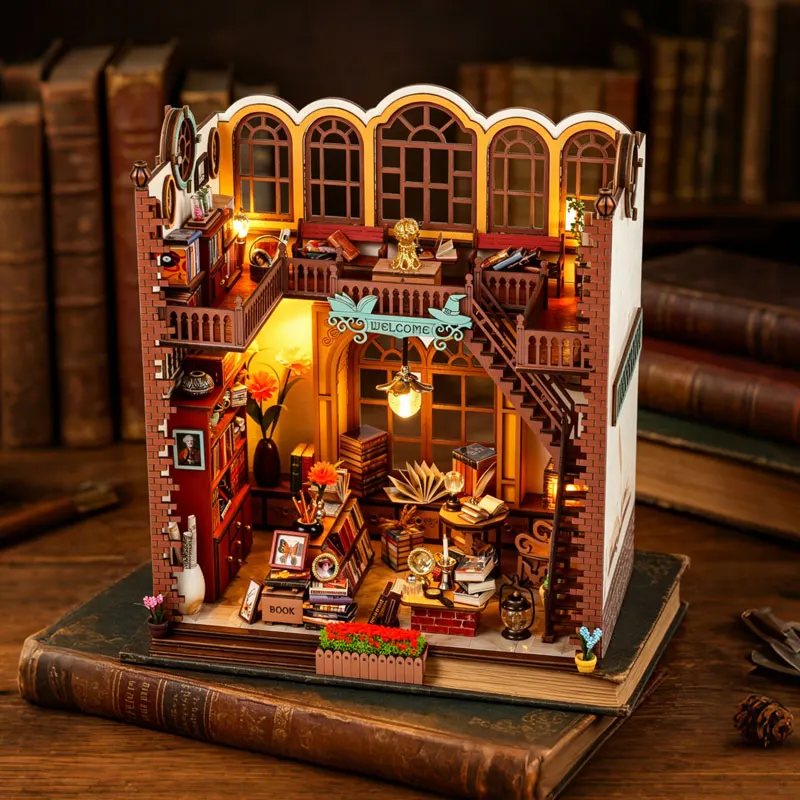 Retro Miniature Dollhouse Kit DIY Wooden Doll House House with LED Light Handmade Model Ornament Creative Gift for Bedroom Decor
Retro Miniature Dollhouse Kit DIY Wooden Doll House House with LED Light Handmade Model Ornament Creative Gift for Bedroom Decor