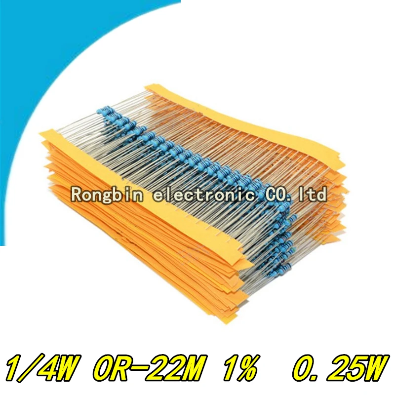 100pcs 1/4W 0R-1M 1% Metal Film Resistor 0.25W 9.1R 11R 12R 13R 15R 16R 18R 20R 22R 24R 27R 30R 33R 36R 39R 43R 47R 51R 56R ohms
100pcs 1/4W 0R-1M 1% Metal Film Resistor 0.25W 9.1R 11R 12R 13R 15R 16R 18R 20R 22R 24R 27R 30R 33R 36R 39R 43R 47R 51R 56R ohms