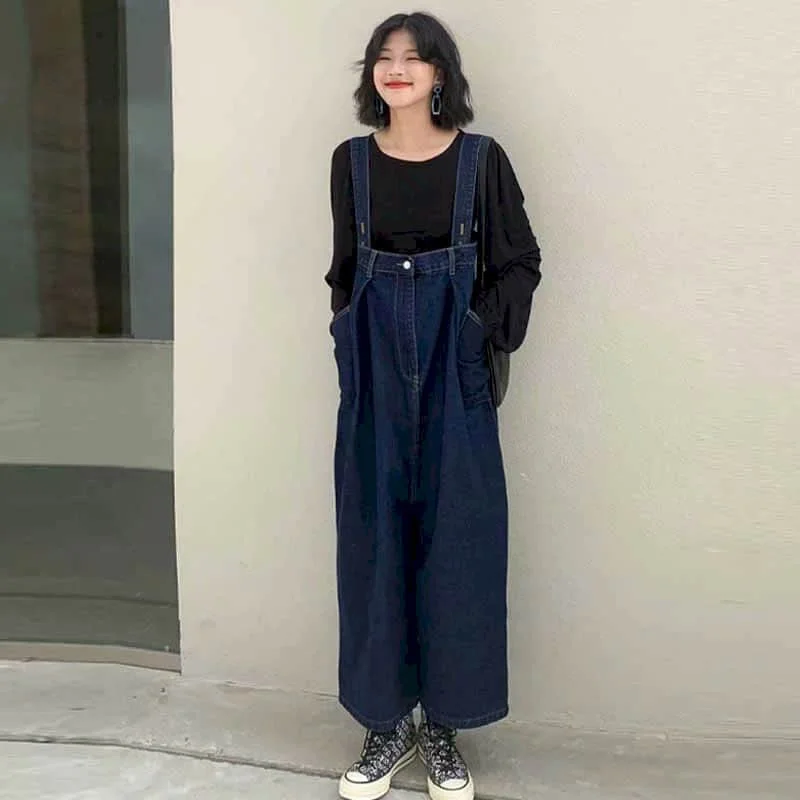 Denim Jumpsuits for Women Wide Leg Pants Overalls for Women One Piece Outfits Women Loose Korean Fashion Pants Casual Trousers
Denim Jumpsuits for Women Wide Leg Pants Overalls for Women One Piece Outfits Women Loose Korean Fashion Pants Casual Trousers