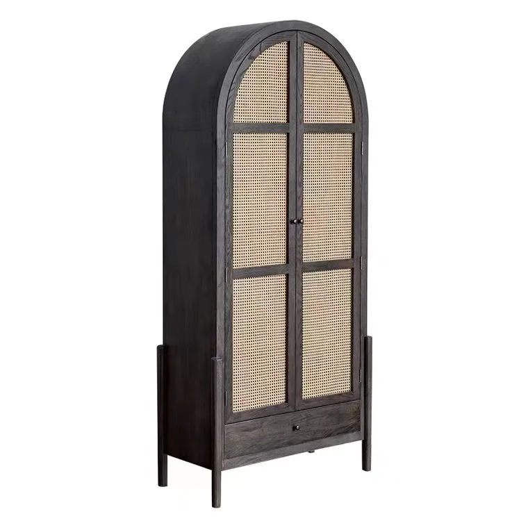 Nordic Solid Wood Semicircle Clothes Closet Double-Door Locker Living Room Vintage Rattan Dining Side Small Wine Cabinet
Nordic Solid Wood Semicircle Clothes Closet Double-Door Locker Living Room Vintage Rattan Dining Side Small Wine Cabinet