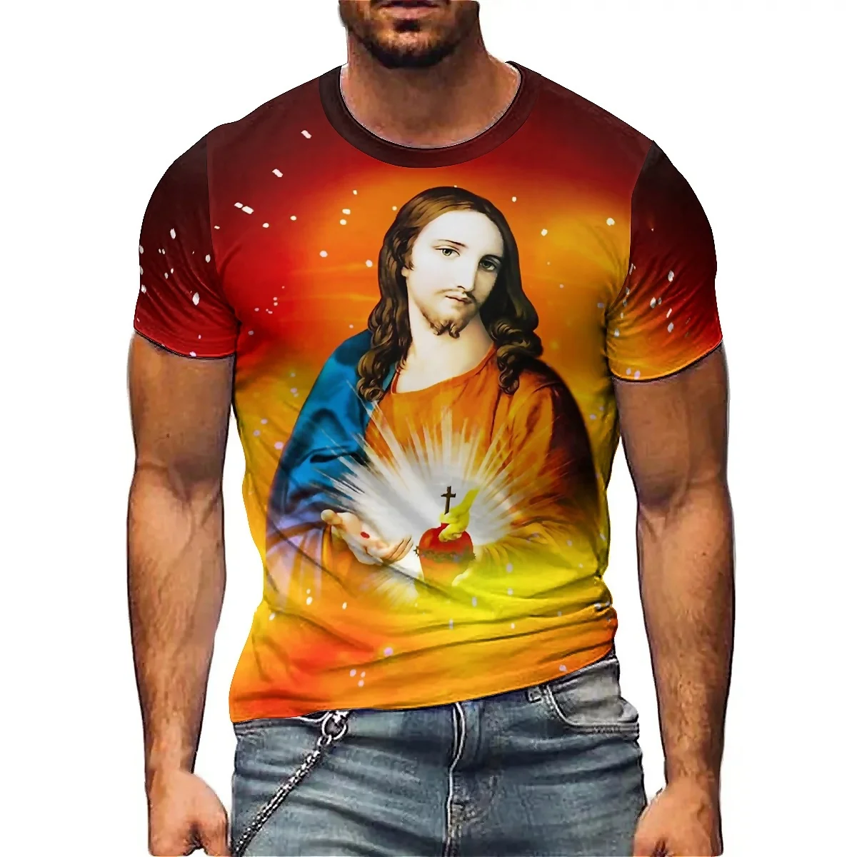 Novel Outfit Men's 3D Printed Short-Sleeve T-Shirt - High-Quality Printing Top
Novel Outfit Men's 3D Printed Short-Sleeve T-Shirt - High-Quality Printing Top