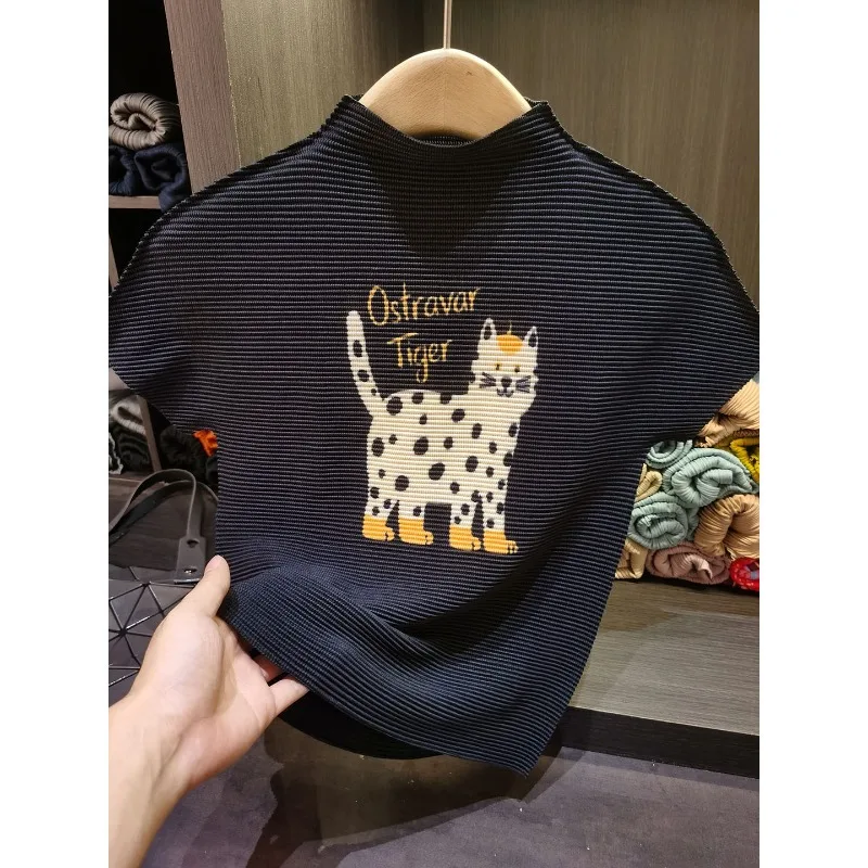 Miyake Pleated Original Print T-Shirt 2026 Corn Grain Pleats Texture Top Summer New Print T-Shirt Slim Fit Slimming Top Women
Miyake Pleated Original Print T-Shirt 2026 Corn Grain Pleats Texture Top Summer New Print T-Shirt Slim Fit Slimming Top Women