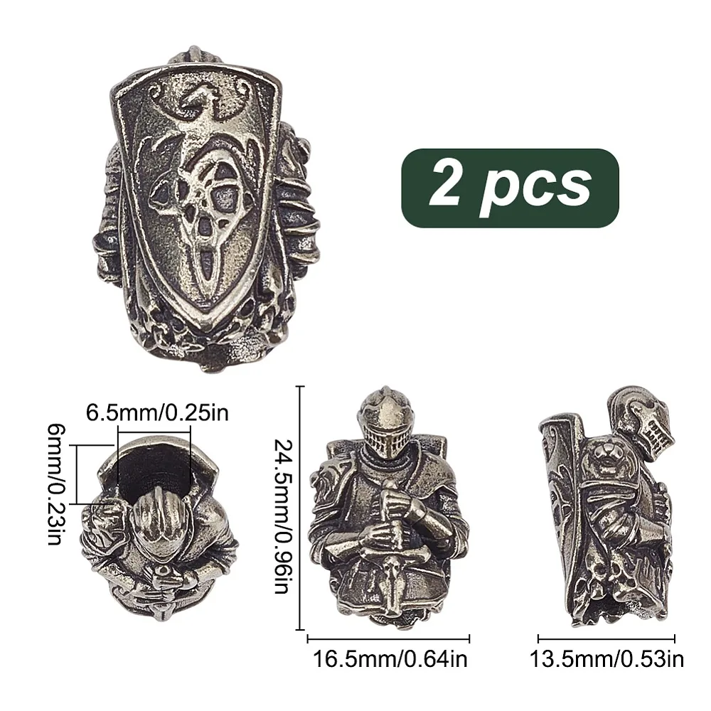 2Pcs Brass Beads Large Hole Beads Warrior Silver 24.5x16.5x13.5mm Hole: 6.5x6mm
2Pcs Brass Beads Large Hole Beads Warrior Silver 24.5x16.5x13.5mm Hole: 6.5x6mm