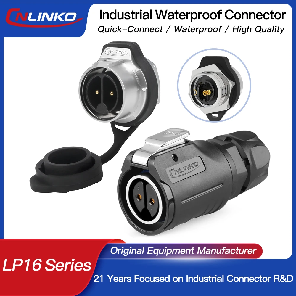 CNLINKO LP16 Waterproof Electrical Connector 2~9 Pin Soldering Wire M16 Industrial Connectors for LED Lighting Plastic+Metal
CNLINKO LP16 Waterproof Electrical Connector 2~9 Pin Soldering Wire M16 Industrial Connectors for LED Lighting Plastic+Metal
