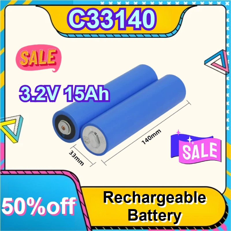 C33140 LiFePO4 Battery 3.2V 15Ah Coded V2 Version For Electric Vehicle Tricycle Inverter
C33140 LiFePO4 Battery 3.2V 15Ah Coded V2 Version For Electric Vehicle Tricycle Inverter