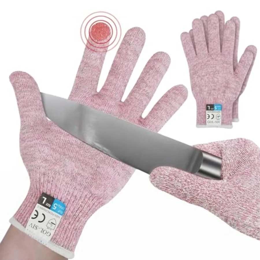 2 Pairs Cut Resistant Gloves Level 5 Protection Safety Work Gloves, Food Grade Anti-Cut Hand Protection for Wood Carving, Glass
2 Pairs Cut Resistant Gloves Level 5 Protection Safety Work Gloves, Food Grade Anti-Cut Hand Protection for Wood Carving, Glass