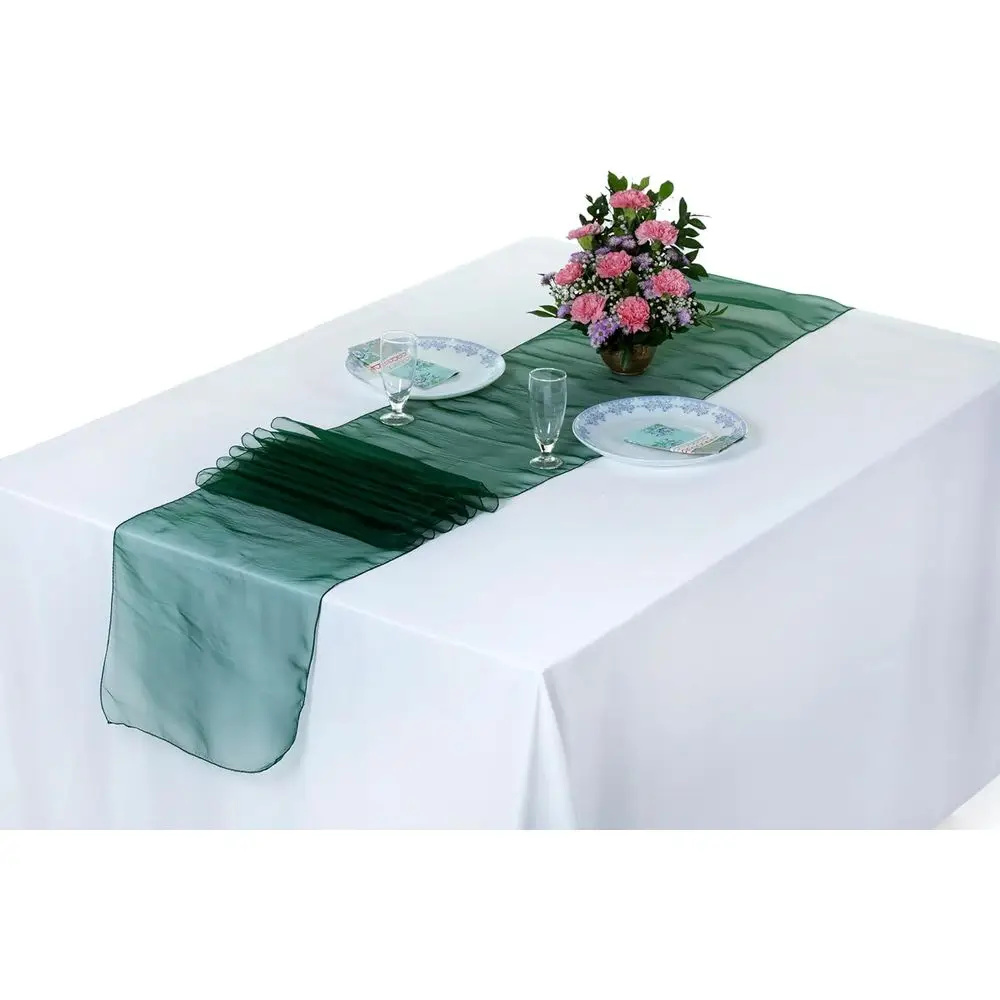 12x108 Inch Hunter Green Organza Table Runners - Premium for Weddings, Parties, and Banquets
12x108 Inch Hunter Green Organza Table Runners - Premium for Weddings, Parties, and Banquets