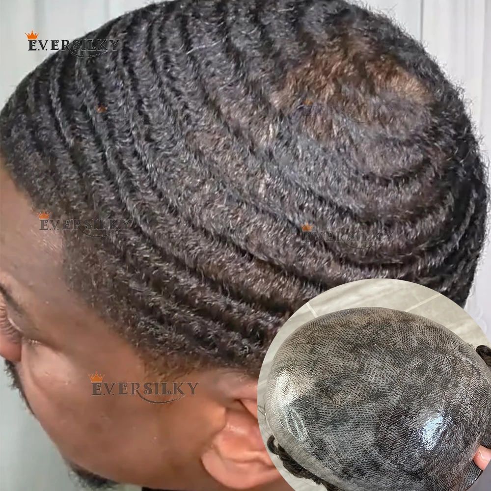 360 Waves Men 12mm Deep Curly Grey 1B20 Human Hair Toupee Prosthesis Capillary Undetectable Durable Full PU Afro Black Male Wigs
360 Waves Men 12mm Deep Curly Grey 1B20 Human Hair Toupee Prosthesis Capillary Undetectable Durable Full PU Afro Black Male Wigs