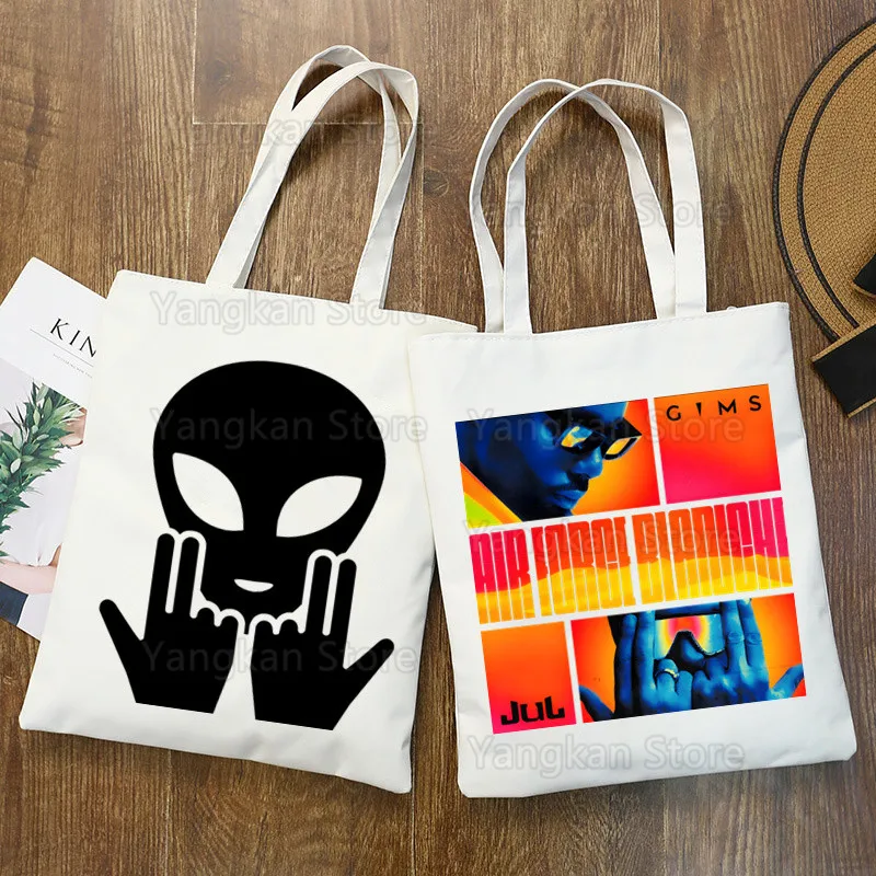 Rapper Jul Rien JUL Tchikita Shopping Bag Graphic Tote Harajuku Women Canvas Shoulder Bag Female Ulzzang Eco Large-Capacity
Rapper Jul Rien JUL Tchikita Shopping Bag Graphic Tote Harajuku Women Canvas Shoulder Bag Female Ulzzang Eco Large-Capacity