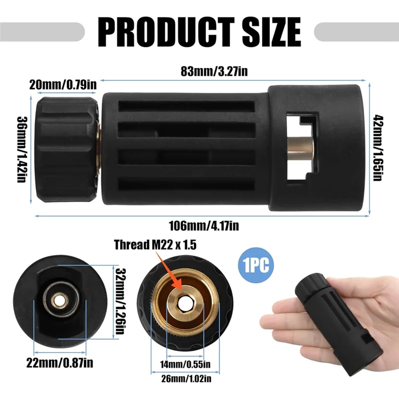 T99C-Pressure Washer For Karcher Adapter, Adapter For M22 IG- Old To New Conversion Set
T99C-Pressure Washer For Karcher Adapter, Adapter For M22 IG- Old To New Conversion Set