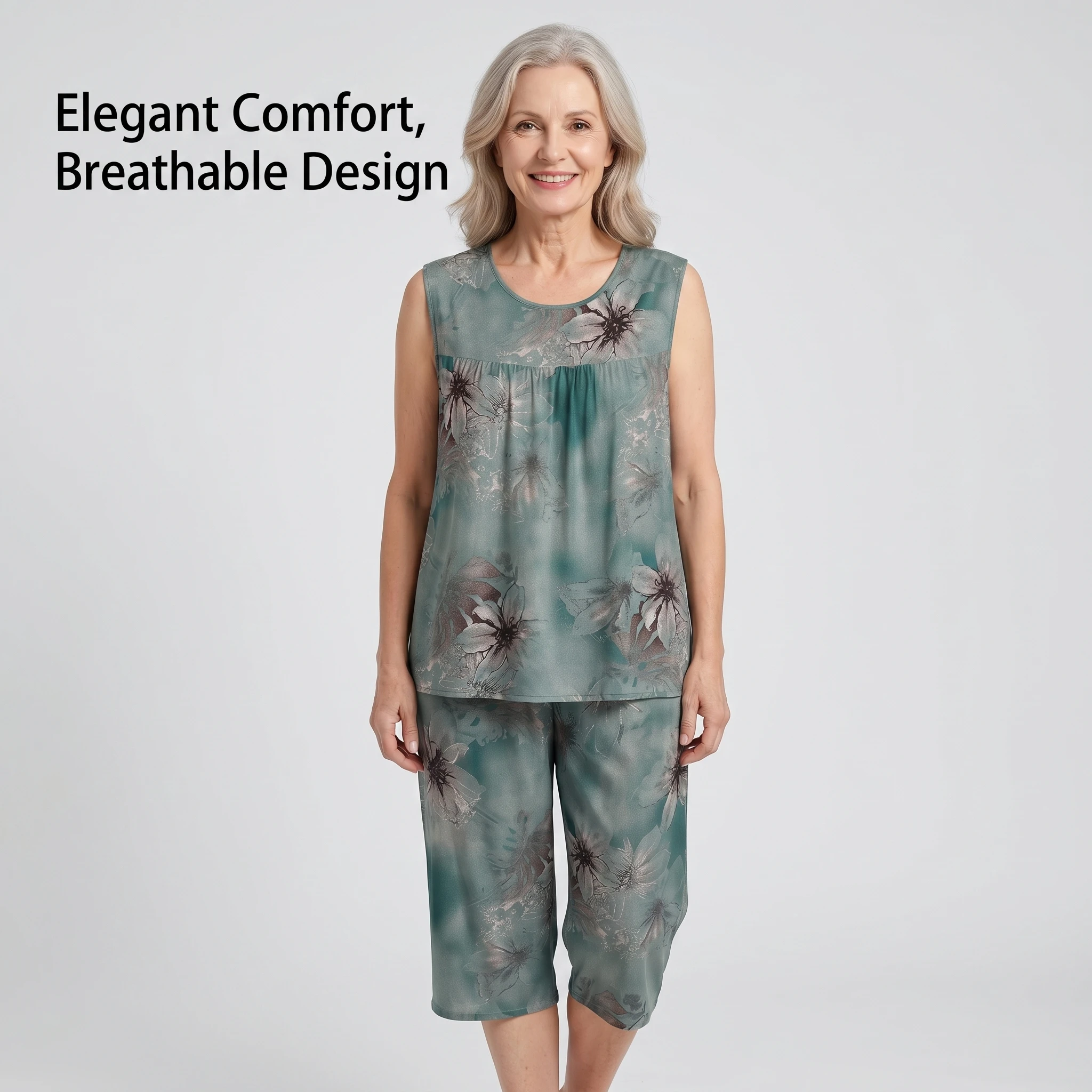 Grandma Set Summer Sleeveless T-Shirt Pajamas Mom Loose Plus Size Summer Two-Piece Set Middle-Aged and Elderly Pajama Vest
Grandma Set Summer Sleeveless T-Shirt Pajamas Mom Loose Plus Size Summer Two-Piece Set Middle-Aged and Elderly Pajama Vest