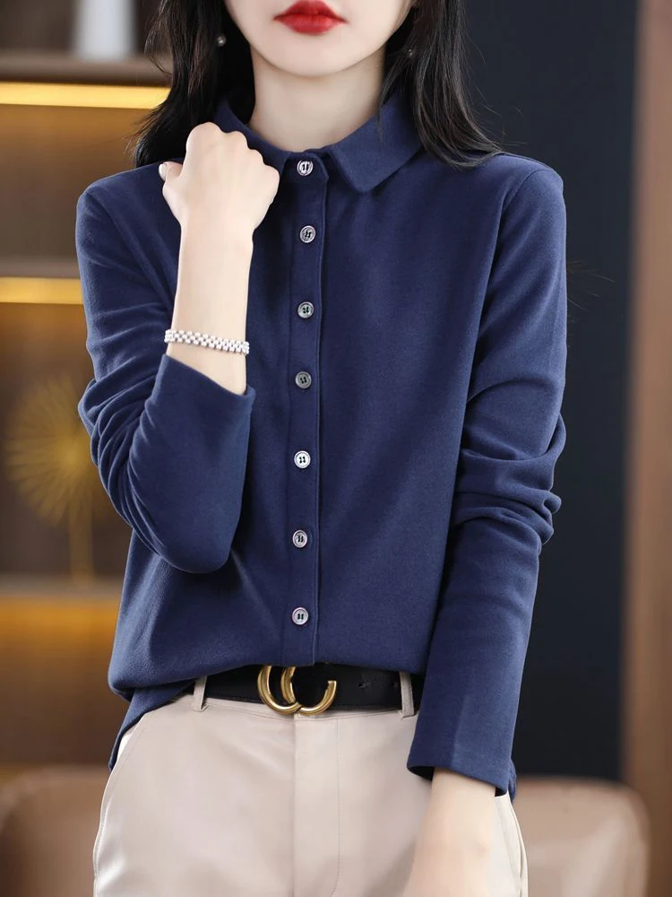 Двусторонний повседневный свободный женский базовый топ Camere, модный теплый топ на пуговицах, длинный кардиган обычного кроя с воротником све
Двусторонний повседневный свободный женский базовый топ Camere, модный теплый топ на пуговицах, длинный кардиган обычного кроя с воротником све