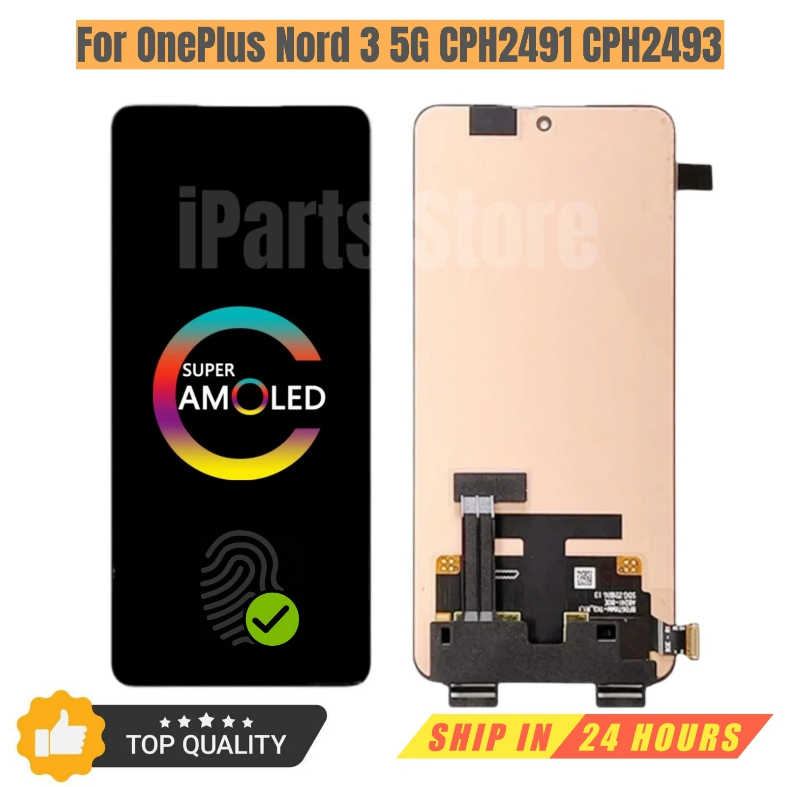 iParts Replacement New Display for OnePlus Nord 3 5G CPH2491 CPH2493 120Hz AMOLED Touch Screen Digitizer Assembly Black OEM
iParts Replacement New Display for OnePlus Nord 3 5G CPH2491 CPH2493 120Hz AMOLED Touch Screen Digitizer Assembly Black OEM